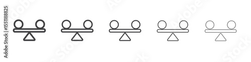 balancing icon outline ilustration vector symbol