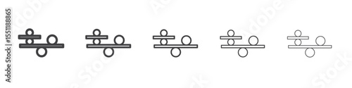 balancing icon outline ilustration vector symbol