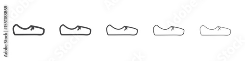 Ballet shoes icon outline ilustration vector symbol