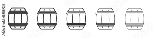 Barrel of beer icon outline ilustration vector symbol
