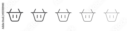 Basket icon outline ilustration vector symbol