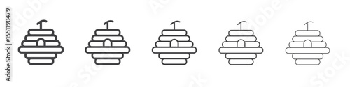 Beehive honeycomb icon outline ilustration vector symbol