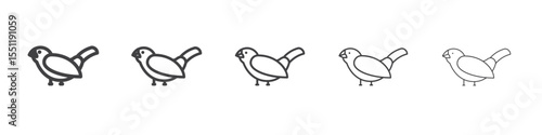 bird icon outline ilustration vector symbol