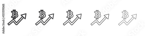 Bitcoin Evolution icon outline ilustration vector symbol