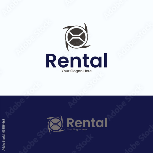 car rental logo design template for transport and vehicle hire