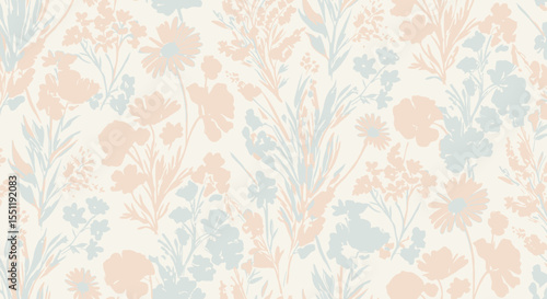 Wallpaper Mural Elegant Floral Pattern with Soft Pastel Colors for Wallpaper and Textiles design Torontodigital.ca
