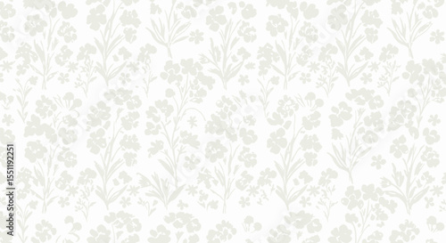 Elegant monochrome floral pattern background for delicate and refined designs