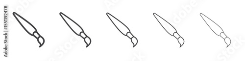Brush icon outline ilustration vector symbol