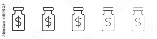 Business Remedy icon outline ilustration vector symbol