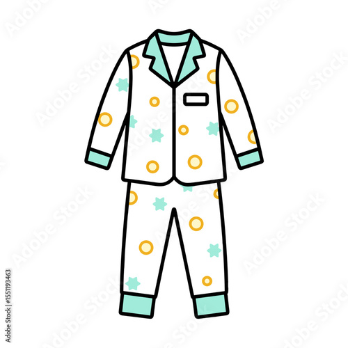Pajamas with colorful dots and stars in playful design - Concept of Comic con - Geek Style & Accessories  