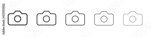 Camera icon outline ilustration vector symbol