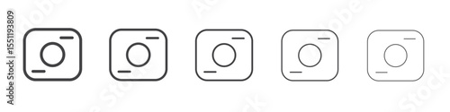 Camera icon outline ilustration vector symbol