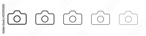 Camera icon outline ilustration vector symbol