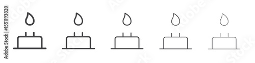 Camping gas icon outline ilustration vector symbol