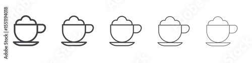 cappuccino icon outline ilustration vector symbol