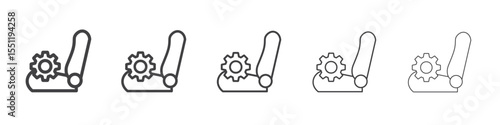 Car seat adjustment icon outline ilustration vector symbol