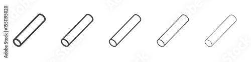 Chalk icon outline ilustration vector symbol