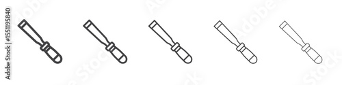 chisel icon outline ilustration vector symbol