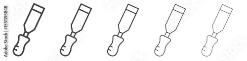 chisel icon outline ilustration vector symbol