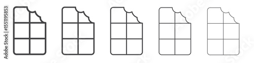 Chocolate icon outline ilustration vector symbol