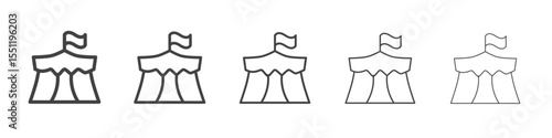 Circus icon outline ilustration vector symbol
