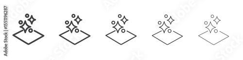 clean surface icon outline ilustration vector symbol