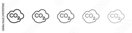 co2 gas carbon dioxide icon outline ilustration vector symbol