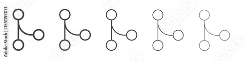 Code merge outline ilustration vector symbol