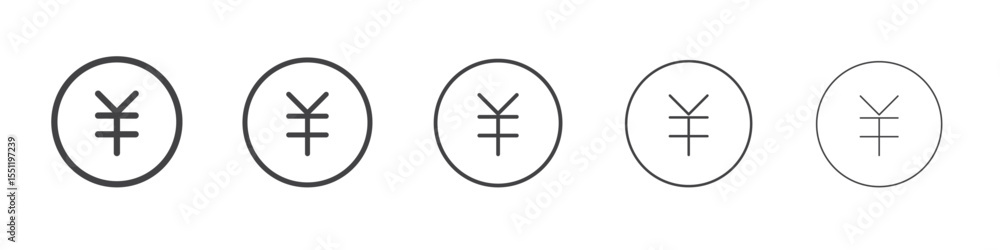 Fototapeta premium Coin icon outline ilustration vector symbol
