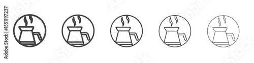 coffee pot icon outline ilustration vector symbol