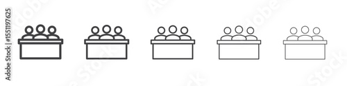 committee board icon outline ilustration vector symbol
