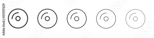 Compact disk icon outline ilustration vector symbol