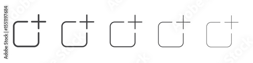Component add icon outline ilustration vector symbol