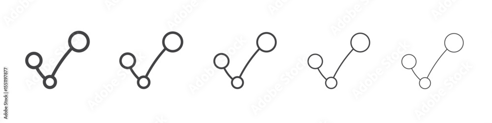 Connecting points icon outline ilustration vector symbol Connecting points icon outline ilustration vector symbol