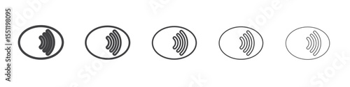 Contactless Payment icon outline ilustration vector symbol