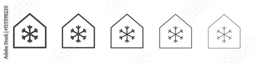 Cool home icon outline ilustration vector symbol