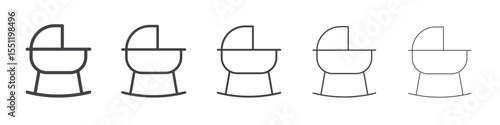 Cradle icon outline ilustration vector symbol
