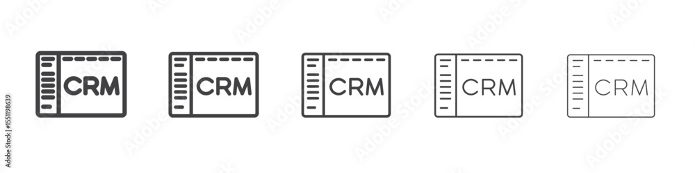 crm icon outline ilustration vector symbol crm icon outline ilustration vector symbol