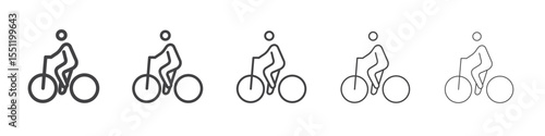 Cycling icon outline ilustration vector symbol