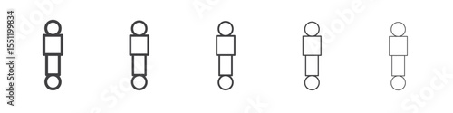 damper icon outline ilustration vector symbol
