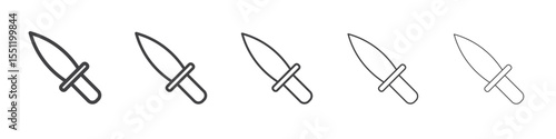 dagger icon outline ilustration vector symbol
