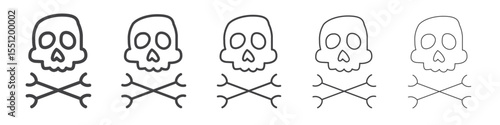 Danger icon outline ilustration vector symbol