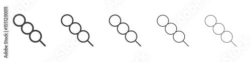 Dango icon outline ilustration vector symbol