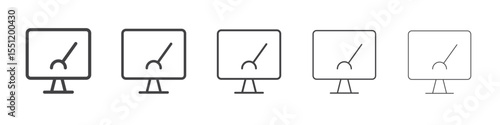 Dashboard icon outline ilustration vector symbol