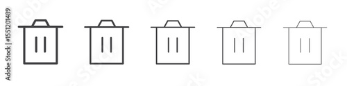 Delete icon outline ilustration vector symbol