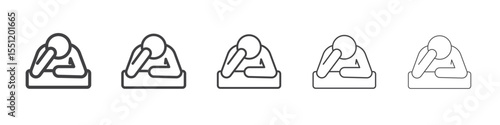 Depression icon outline ilustration vector symbol