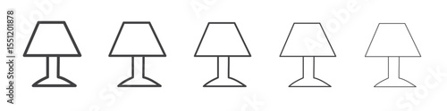 desk lamp icon outline ilustration vector symbol