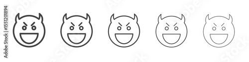 Devil icon outline ilustration vector symbol