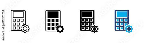 Calculation icon sheet multiple style collection