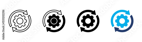 Operation icon sheet multiple style collection